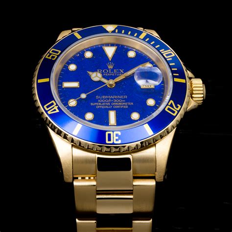 rolex submariner acciaio e oro quadrante blu usato|rolex submariner stampata.